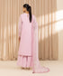 Unstitched Women's Embroidered Blended Khaddi Net Pink Three Piece Suit